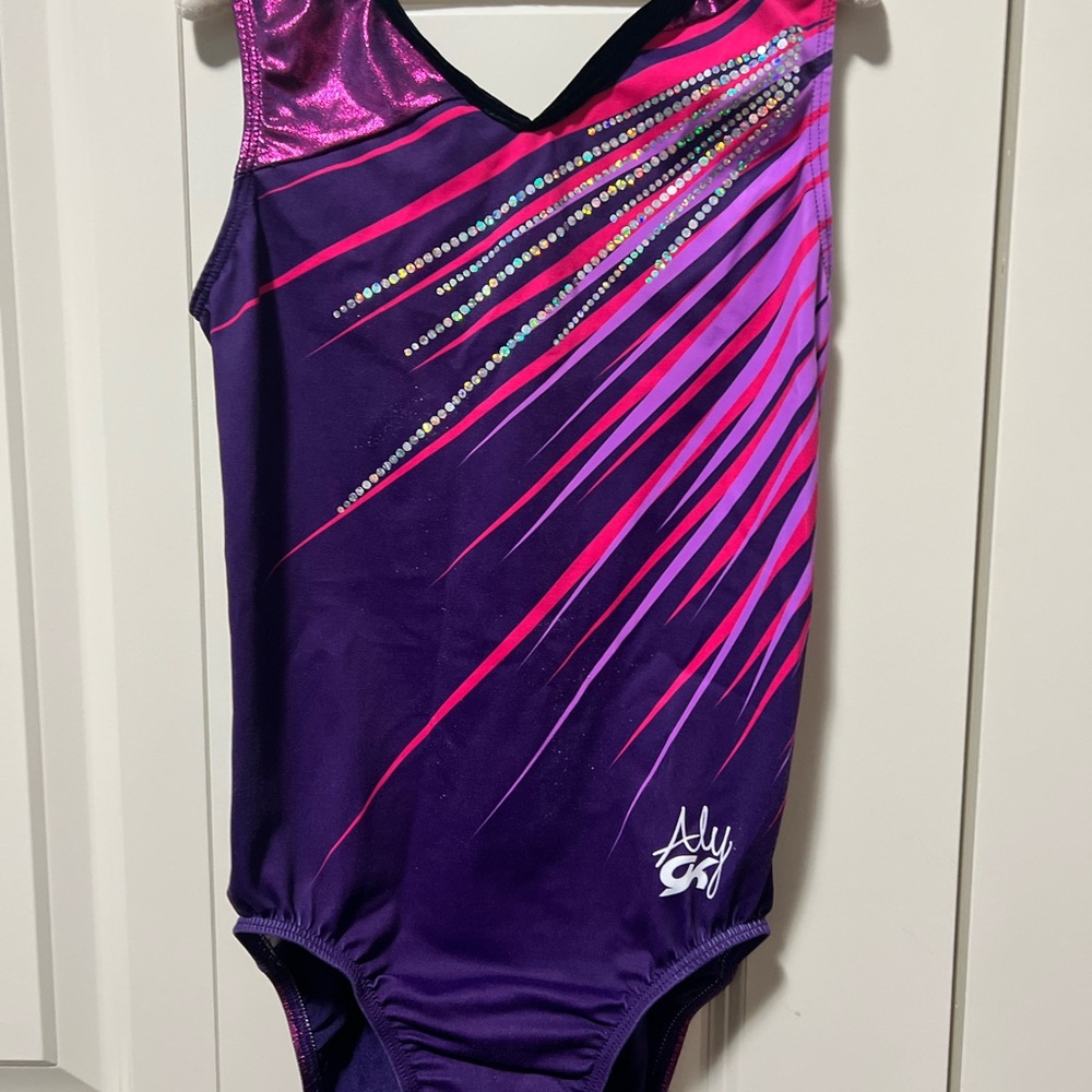 Aly Gymnastics Leotard in Purple and Pink